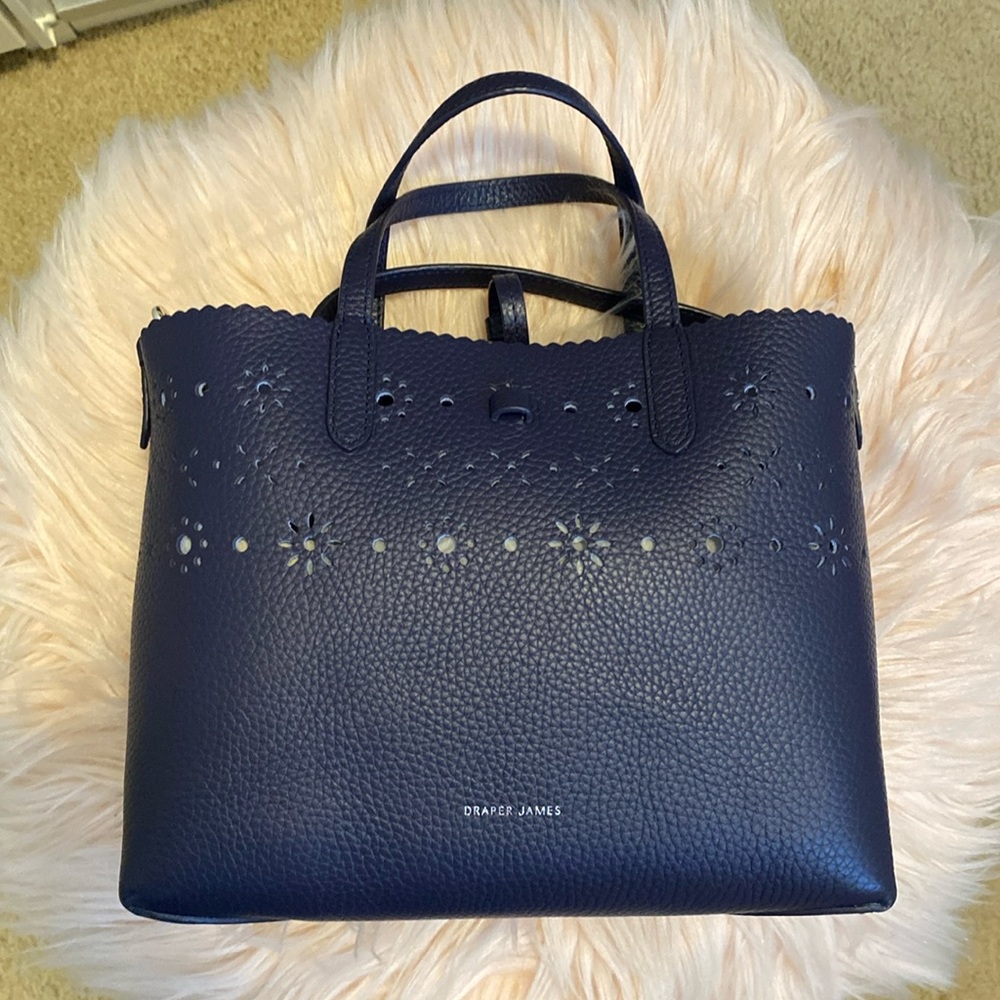 Reversible laser cut mini tote bag